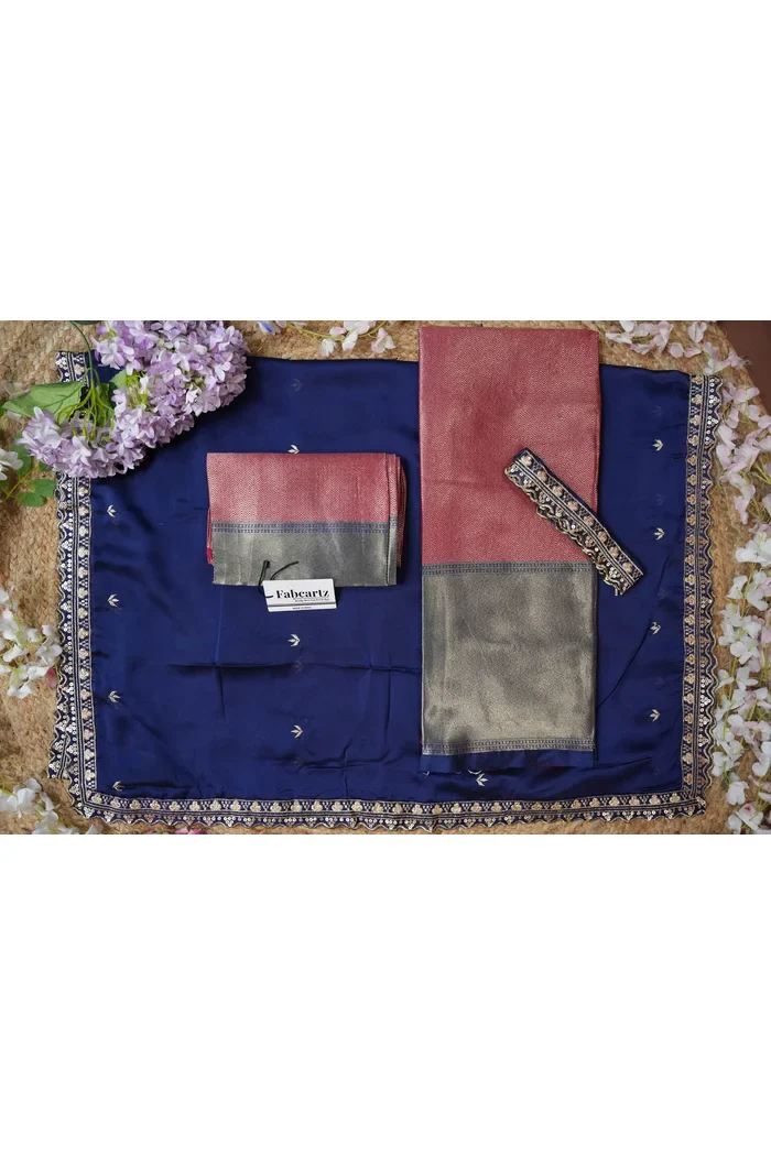 South Indian Festival Traditional Half Saree with Embroidered Blouse & Dupatta Kanika - Image 70