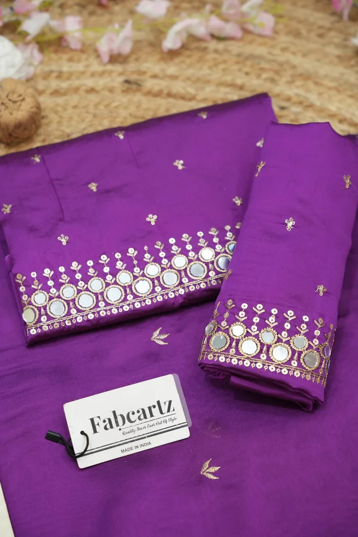 South Indian Festival Traditional Half Saree with Embroidered Blouse & Dupatta Ridhima - Image 51