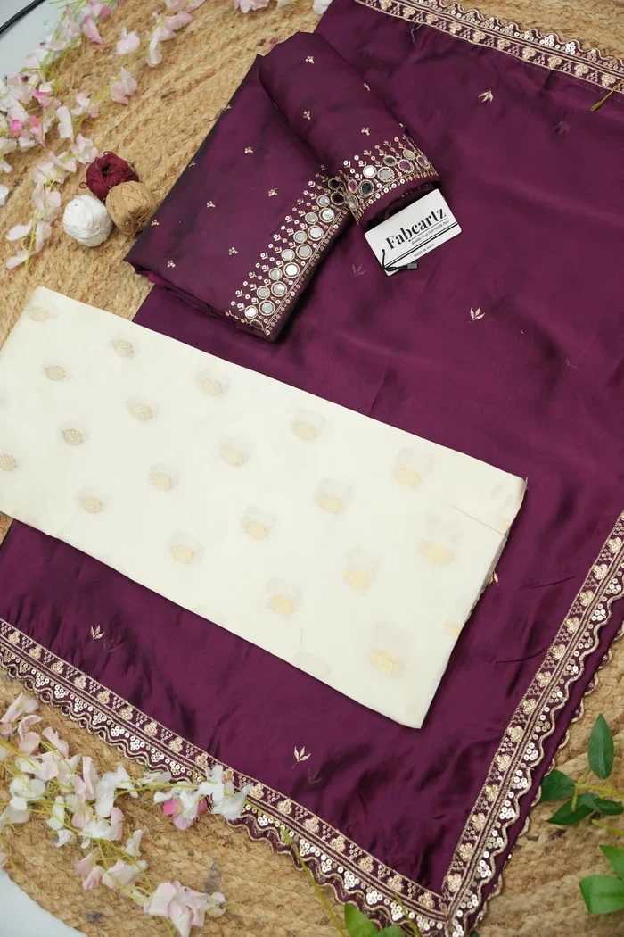 South Indian Festival Traditional Half Saree with Embroidered Blouse & Dupatta Ridhima - Image 77