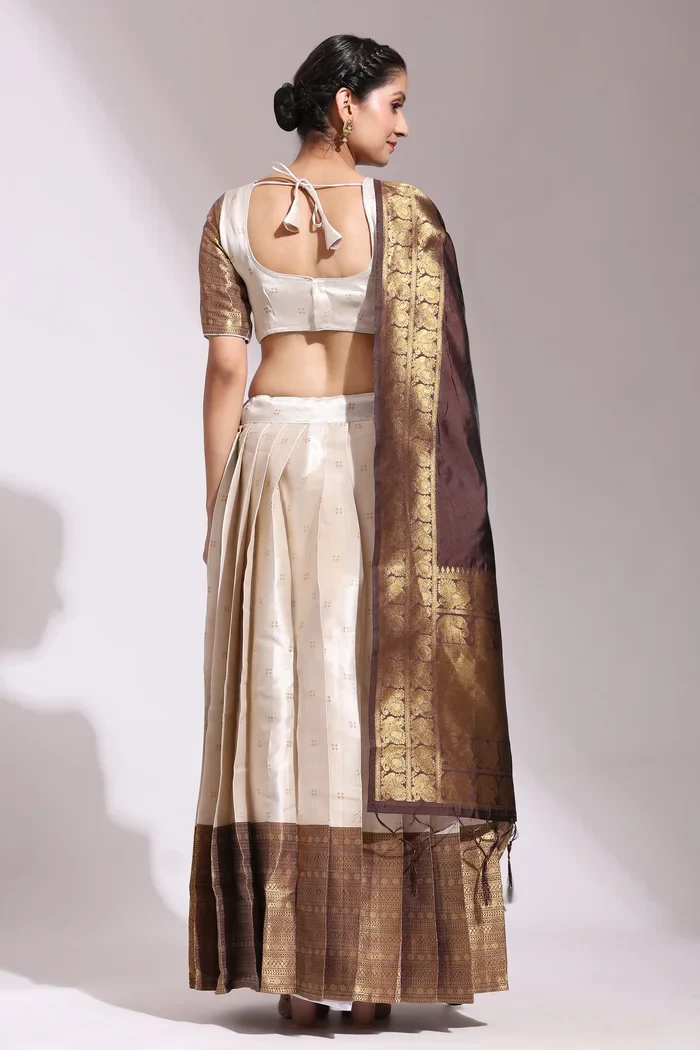 South Indian Festival Traditional Half Saree Yogeshwari - Image 11