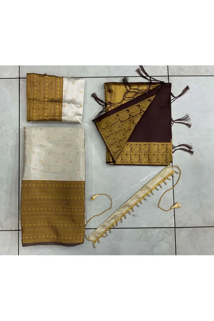 South Indian Festival Traditional Half Saree Yogeshwari - Image 30