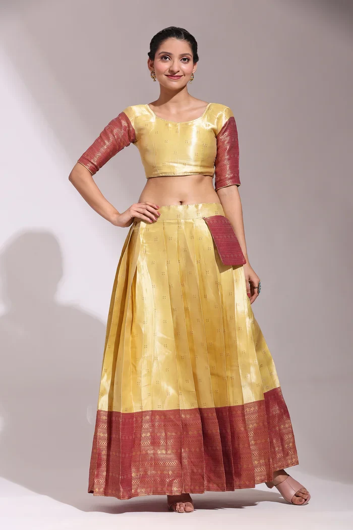 South Indian Festival Traditional Half Saree Yogeshwari - Image 6