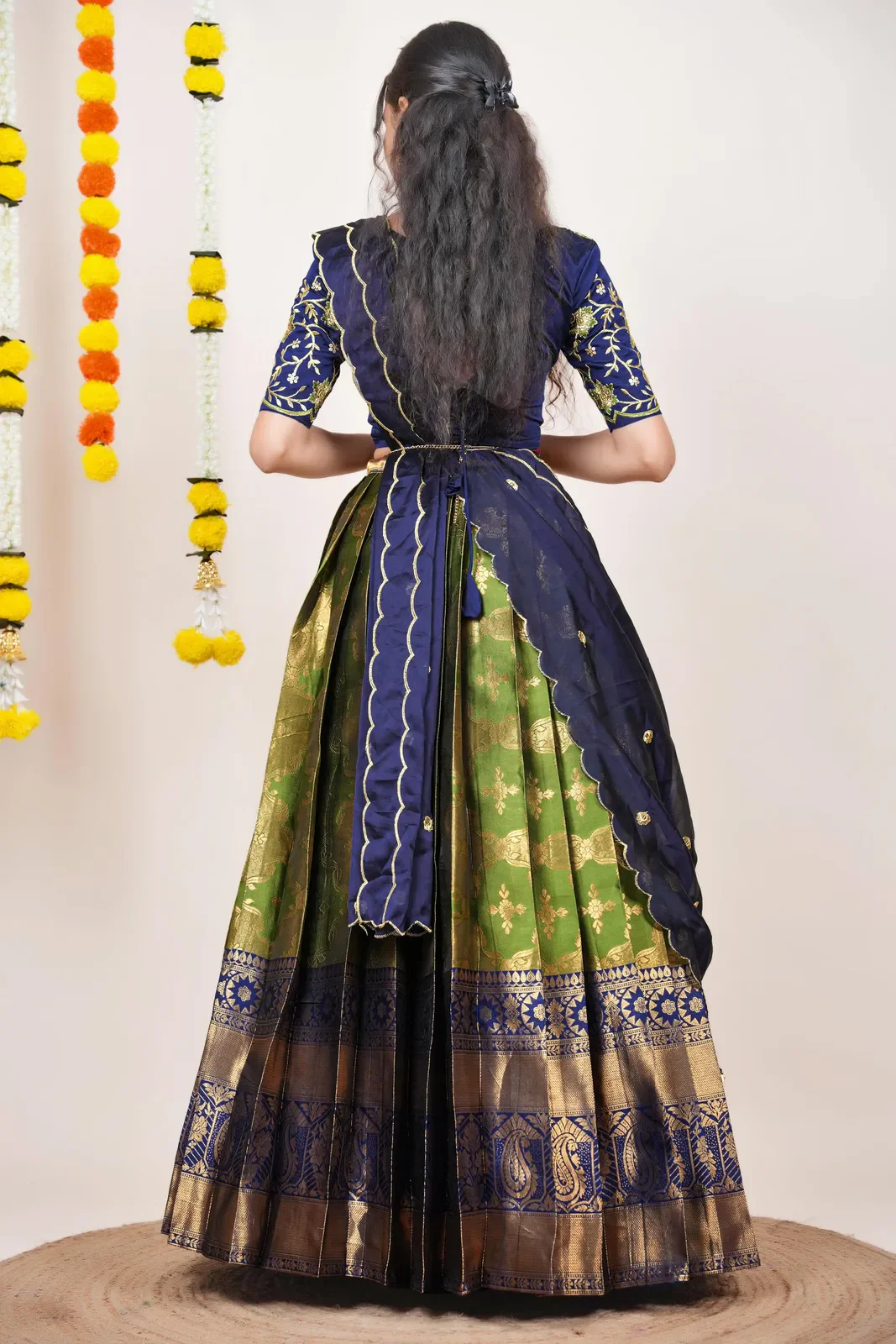 South Indian Festival Traditional Half Saree Yugitha - Image 2