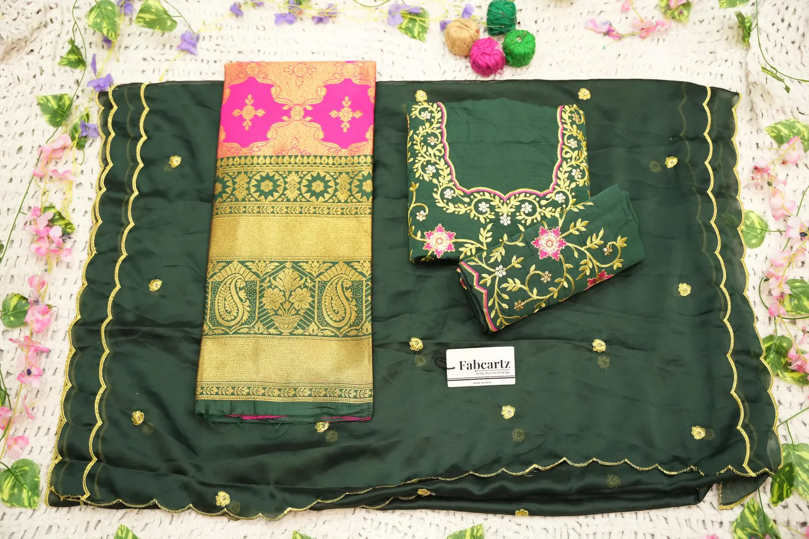 South Indian Festival Traditional Half Saree Yugitha - Image 27