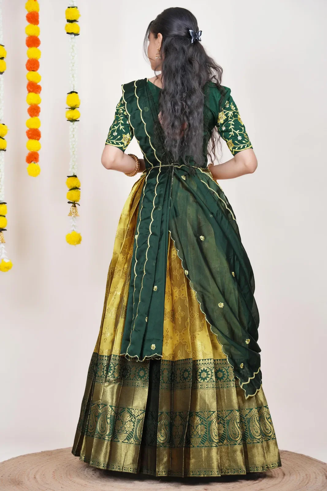 South Indian Festival Traditional Half Saree Yugitha - Image 30