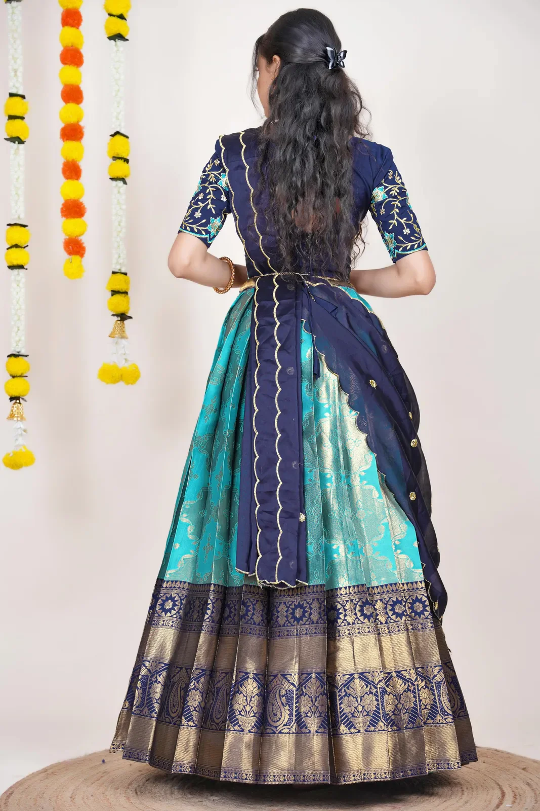 South Indian Festival Traditional Half Saree Yugitha - Image 40