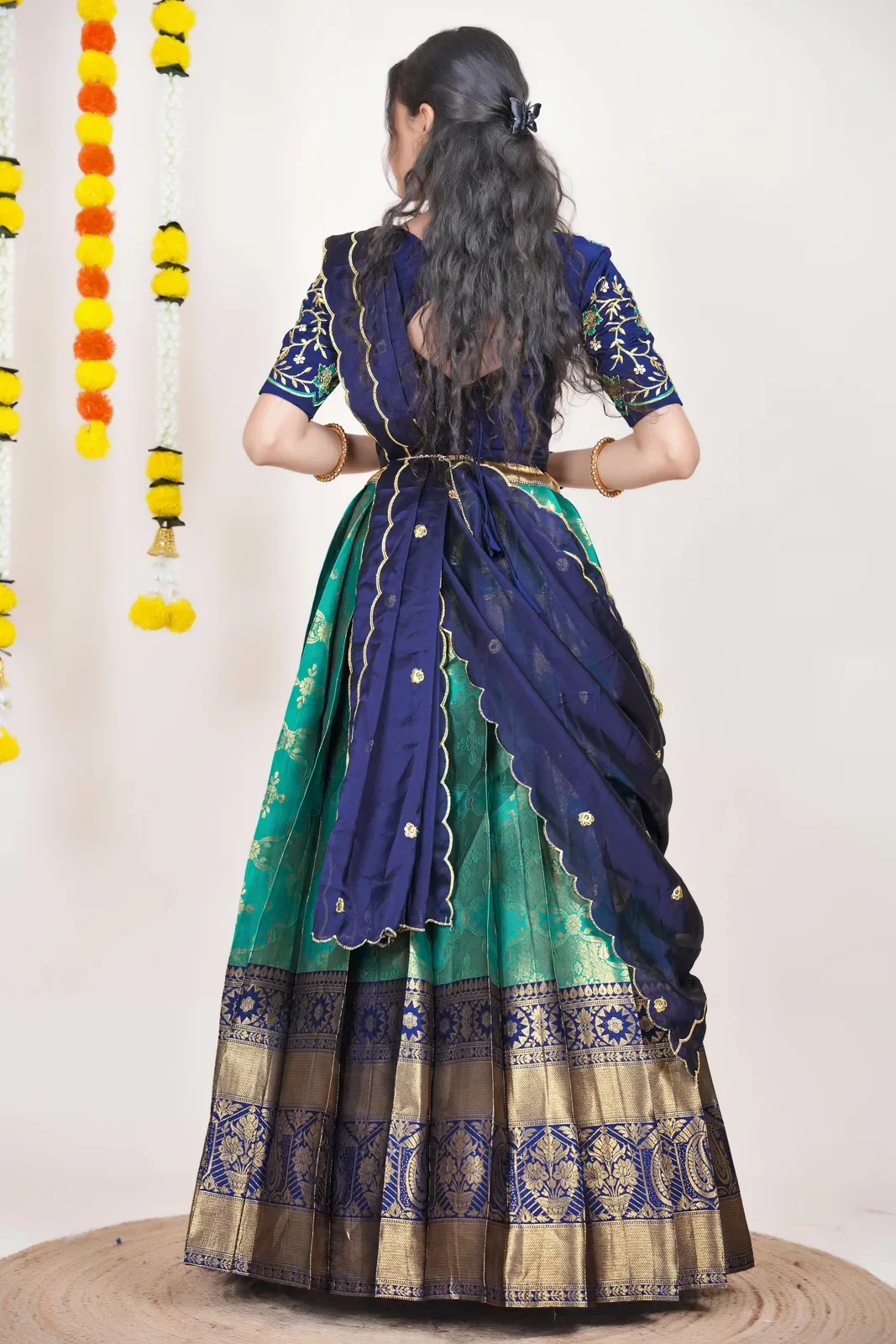 South Indian Festival Traditional Half Saree Yugitha - Image 53