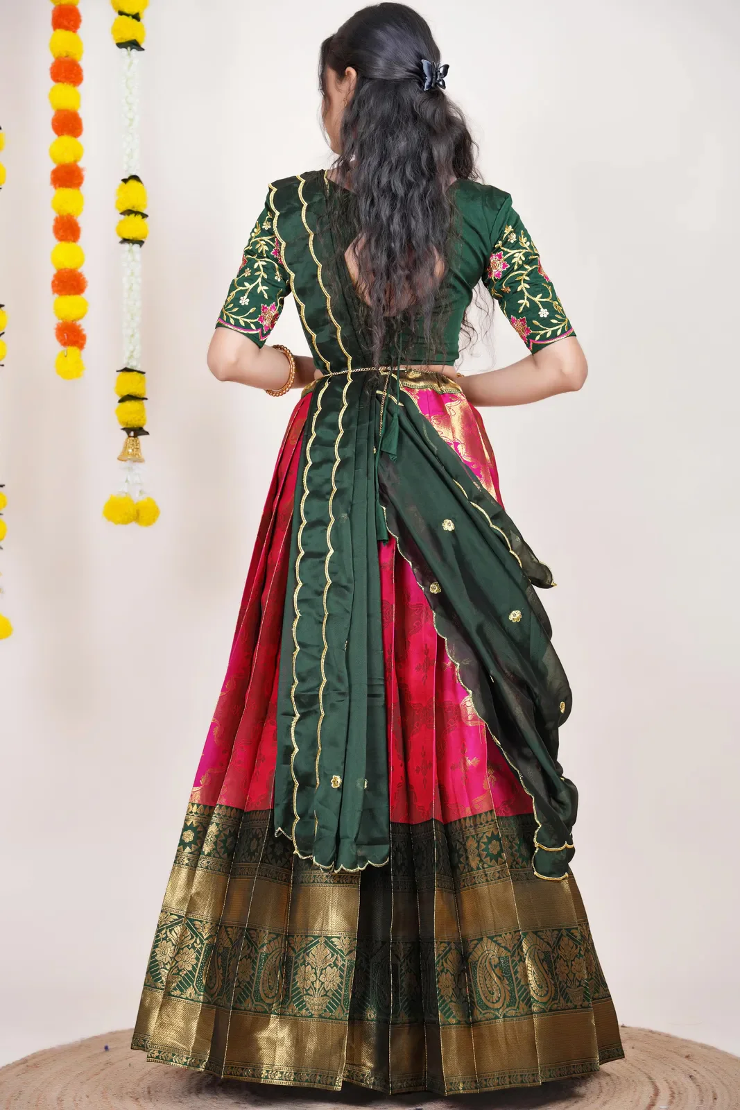 South Indian Festival Traditional Half Saree Yugitha - Image 59