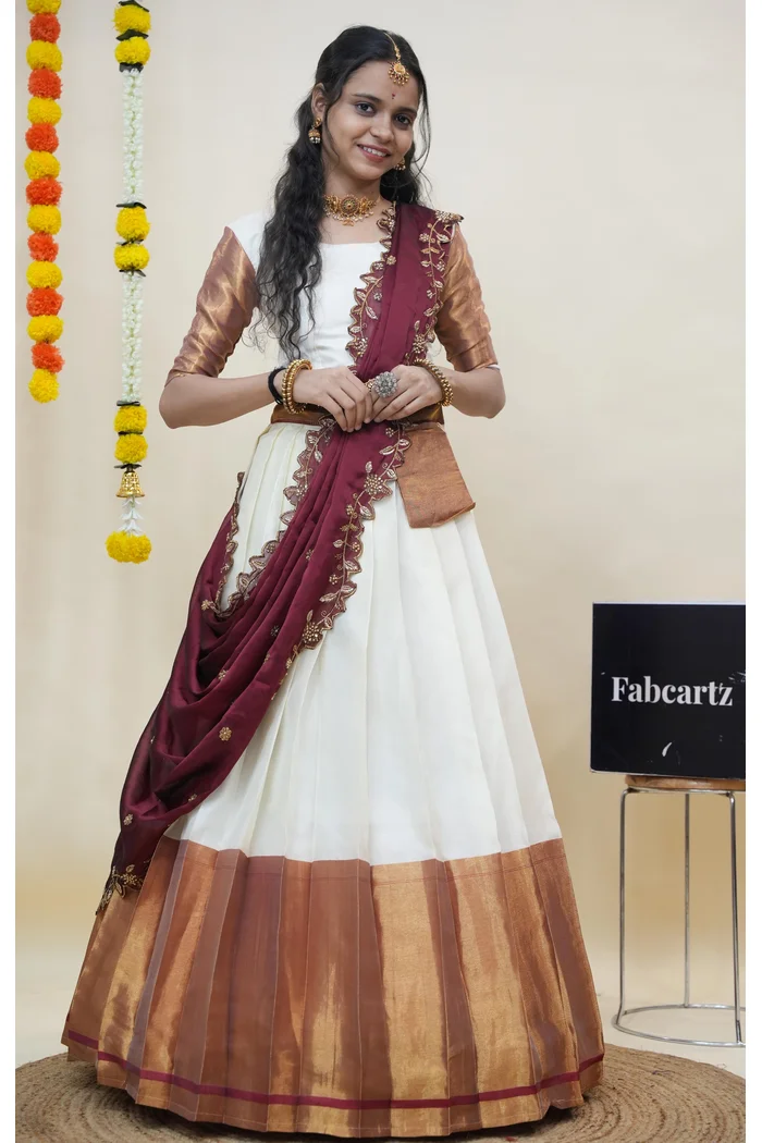 South Indian Festival Traditional Half Saree Zara