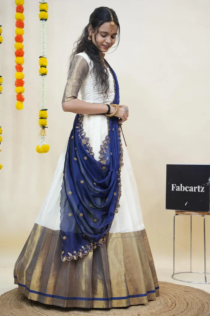 South Indian Festival Traditional Half Saree Zara - Image 22