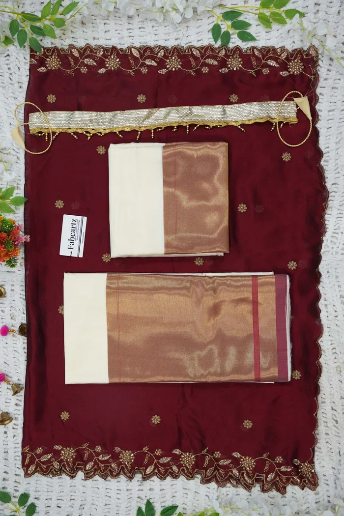 South Indian Festival Traditional Half Saree Zara - Image 33