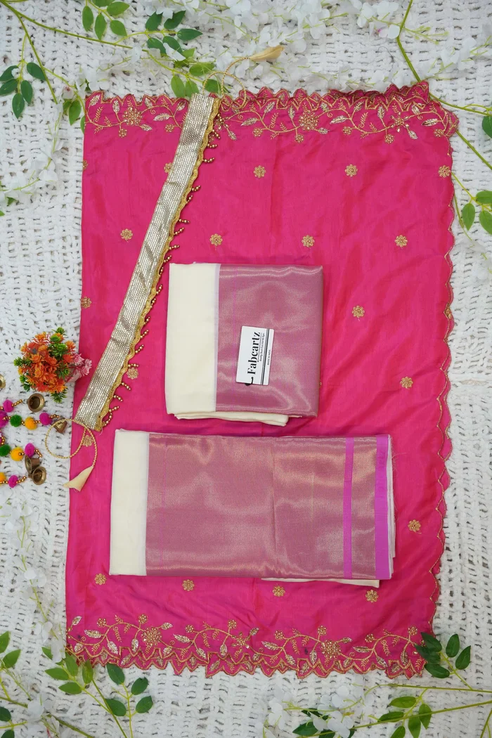 South Indian Festival Traditional Half Saree Zara - Image 41