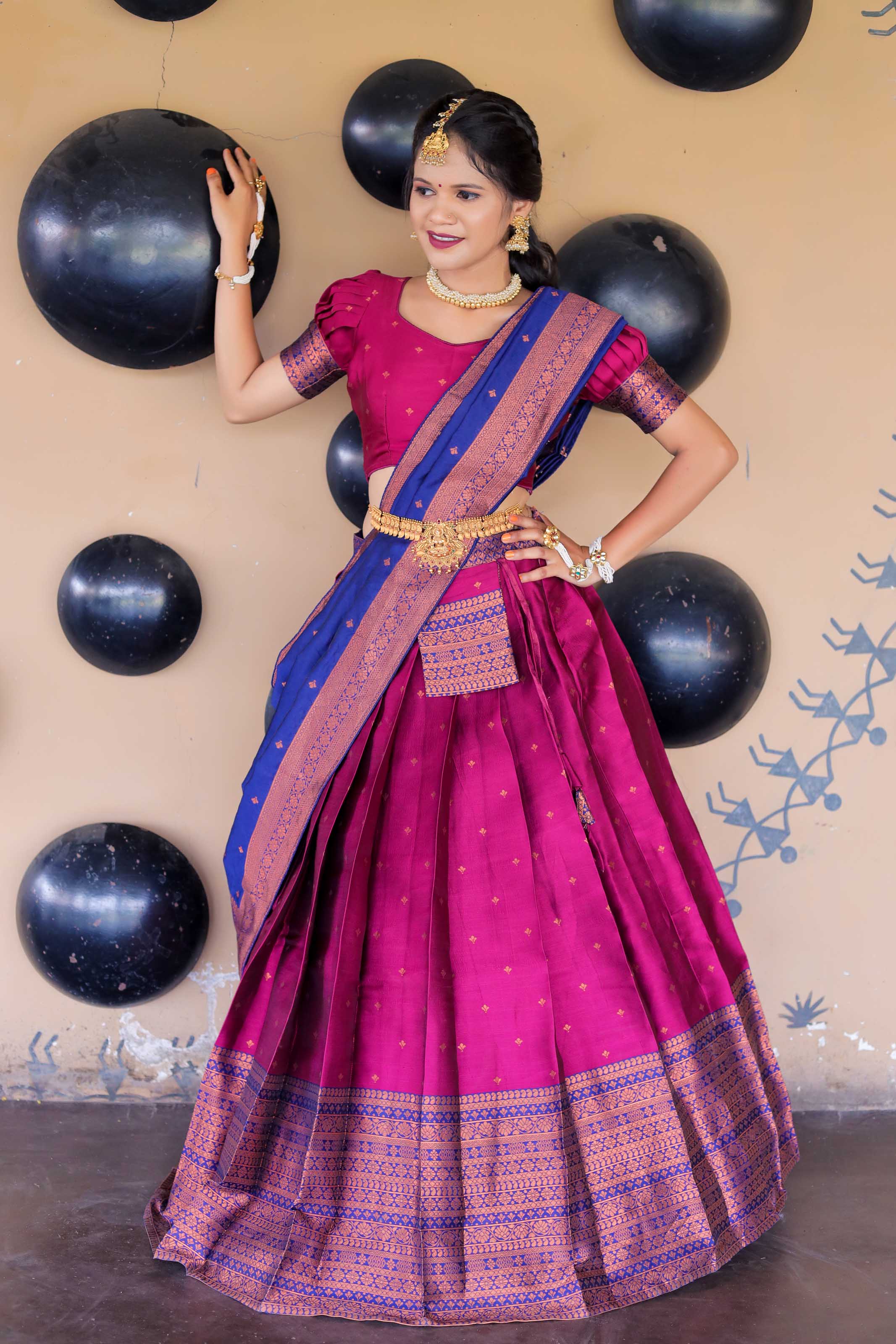 South Indian Festival Traditional Half Saree trisha