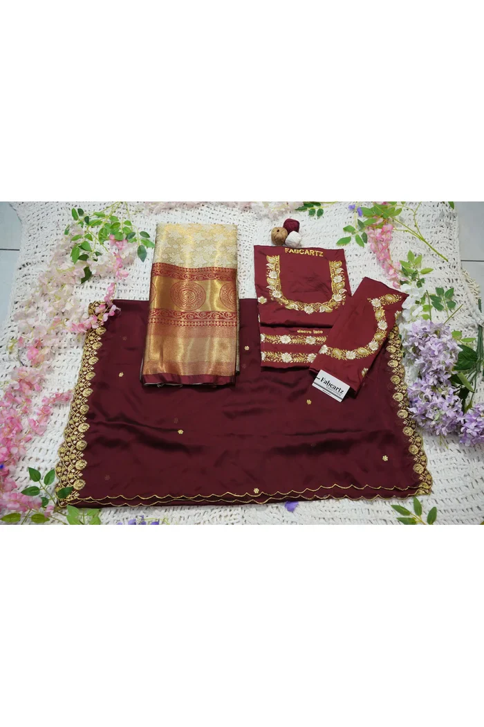 Women's Woven Design zari work Half Saree with Embroidered Blouse and Dupatta StarWars - Image 66
