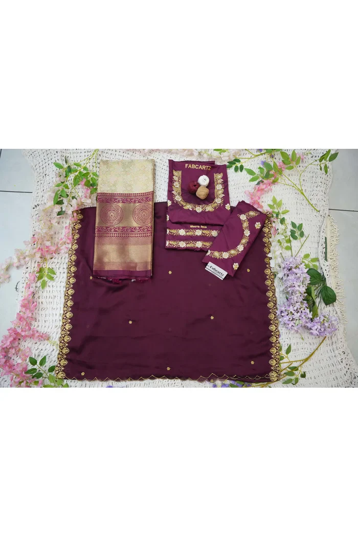 Women's Woven Design zari work Half Saree with Embroidered Blouse and Dupatta StarWars - Image 79