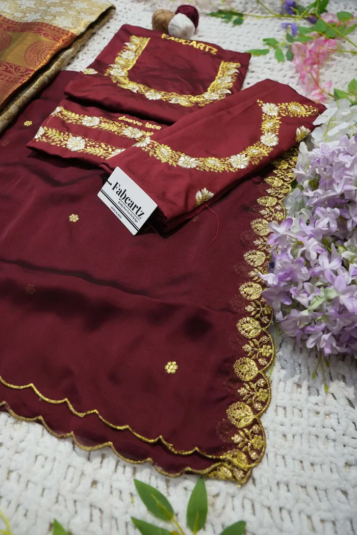 Women's Woven Design zari work Half Saree with Embroidered Blouse and Dupatta StarWars - Image 36