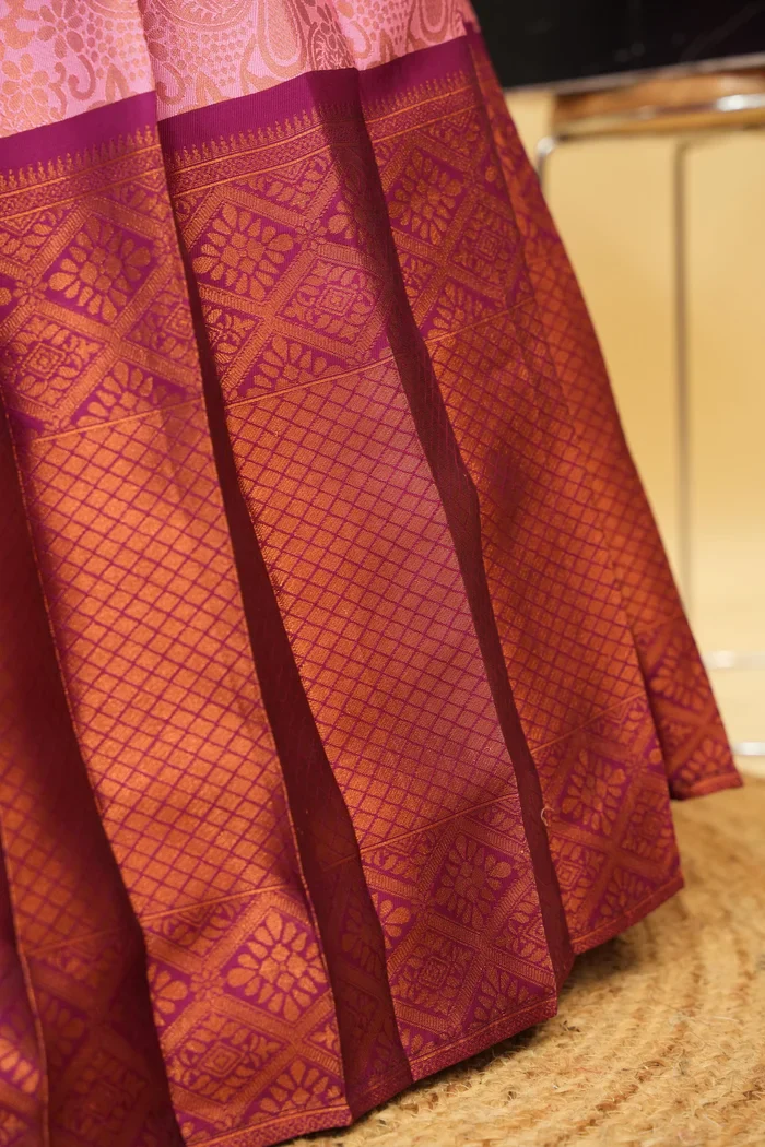 Women's Woven Design zari work Half Saree with Embroidered Blouse and Dupatta SudhaPattu - Image 48