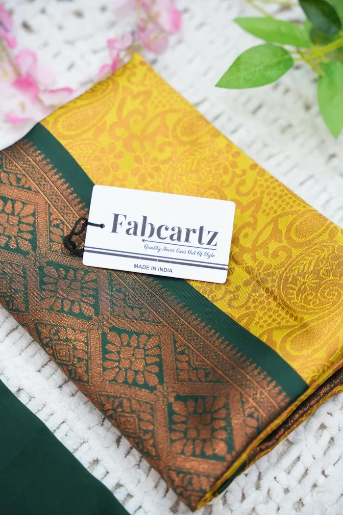 Women's Woven Design zari work Half Saree with Embroidered Blouse and Dupatta SudhaPattu - Image 32