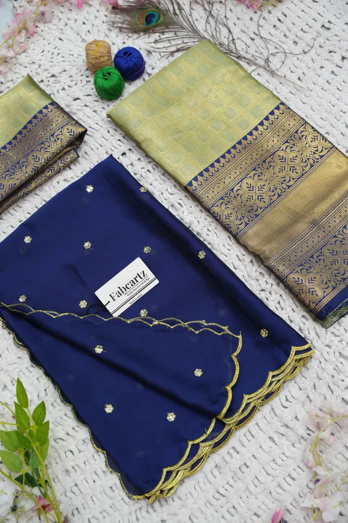 Women's Woven Design zari work Half Saree with Embroidered Blouse and Dupatta Darvika - Image 48