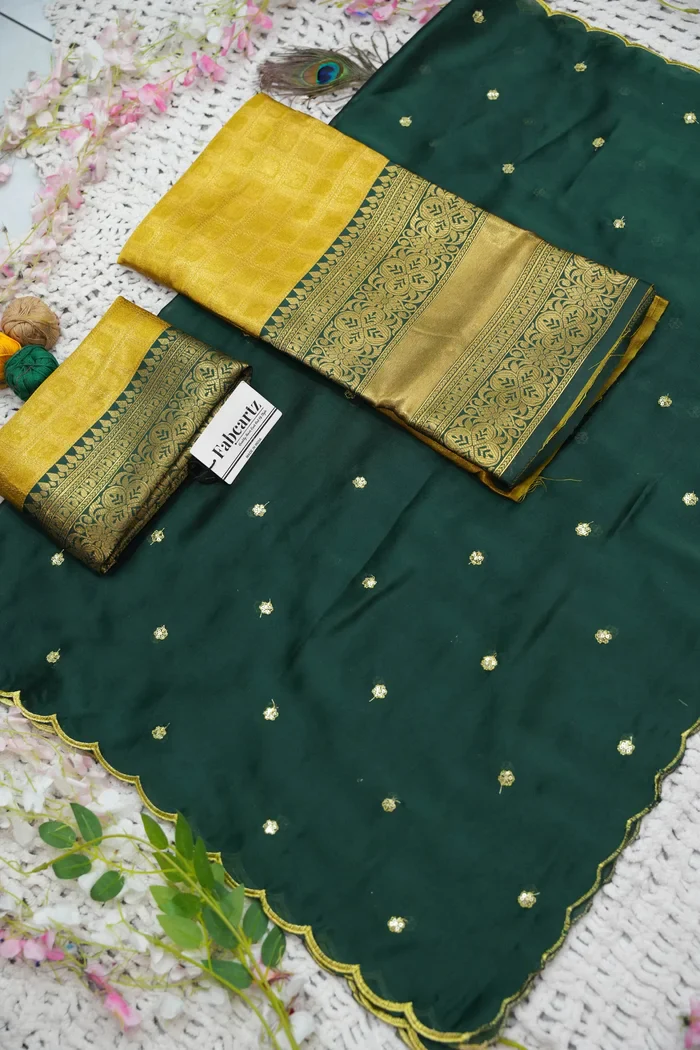 Women's Woven Design zari work Half Saree with Embroidered Blouse and Dupatta Darvika - Image 62
