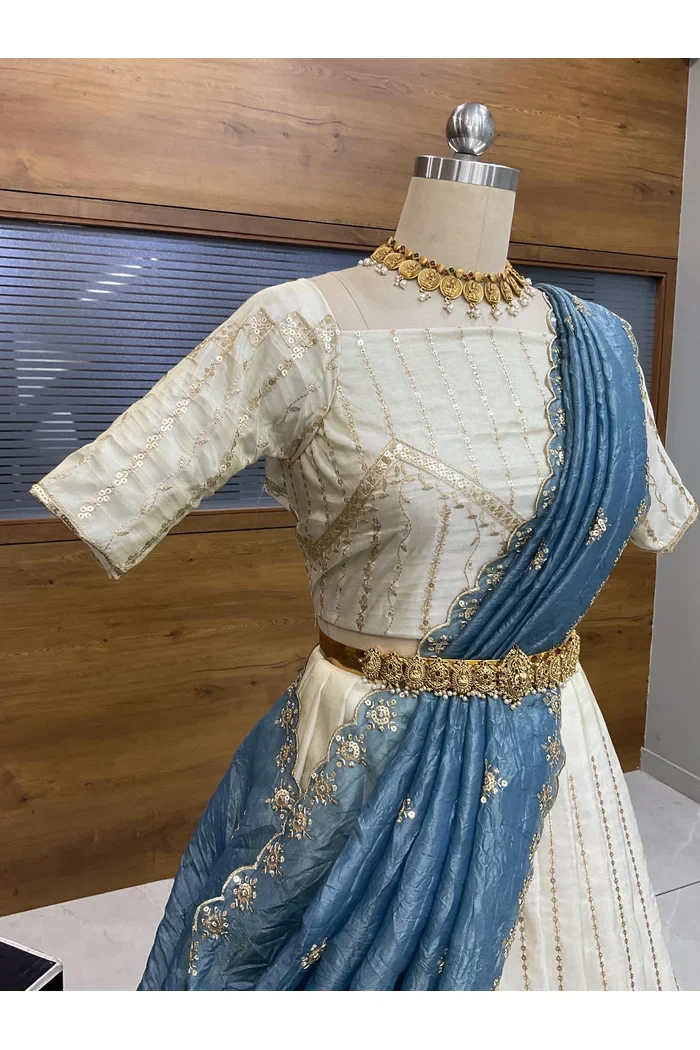 South Indian Festival Traditional Lehenga Choli Suneo - Image 8