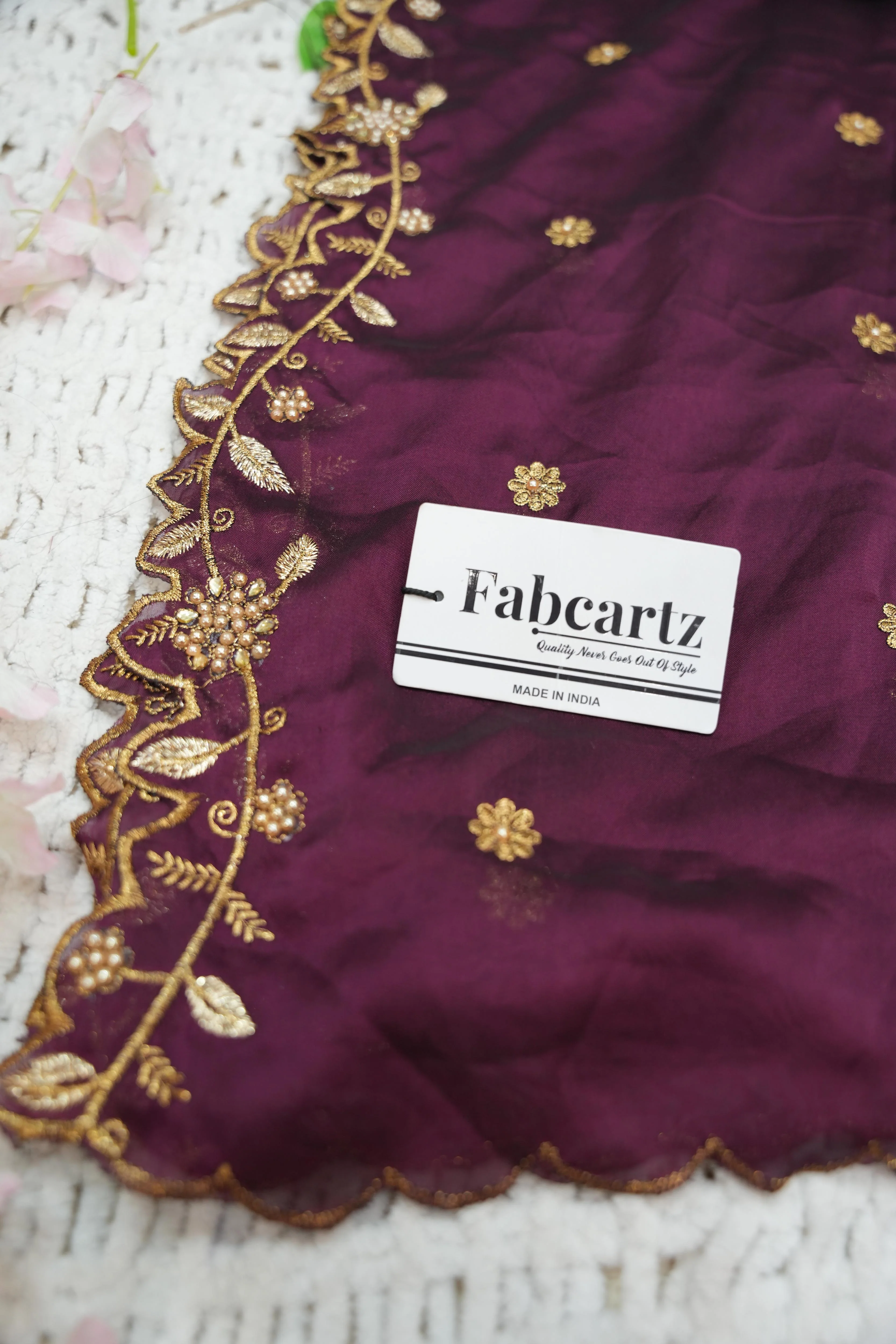 Women's Woven Design zari work Half Saree with Embroidered Blouse and Dupatta Taj Mahal - Image 10