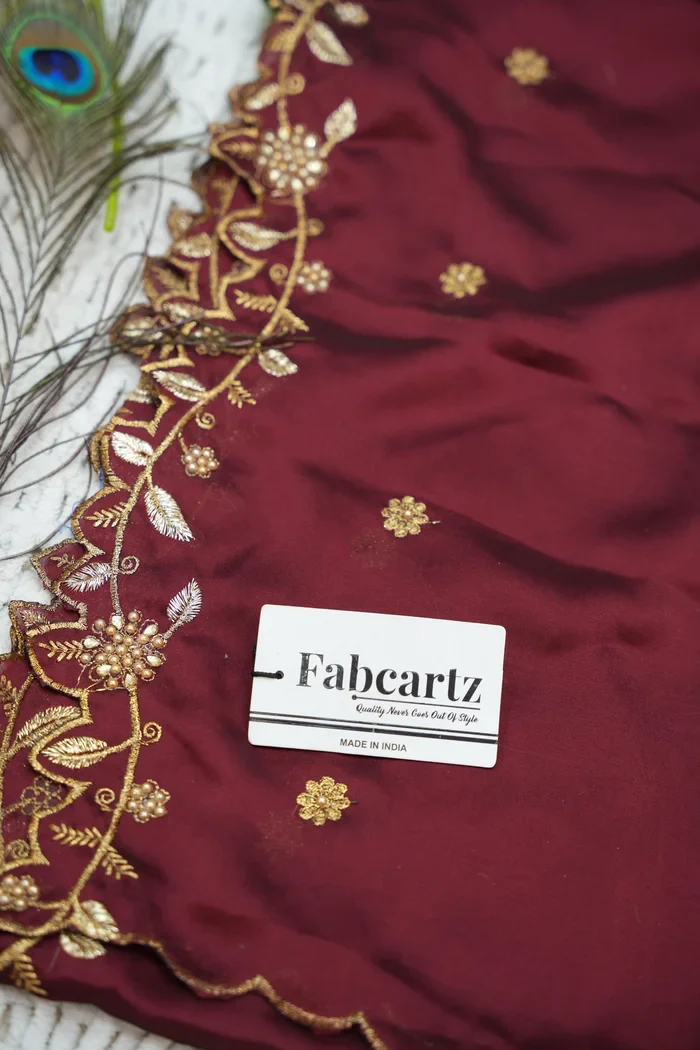 Women's Woven Design zari work Half Saree with Embroidered Blouse and Dupatta Taj Mahal - Image 48