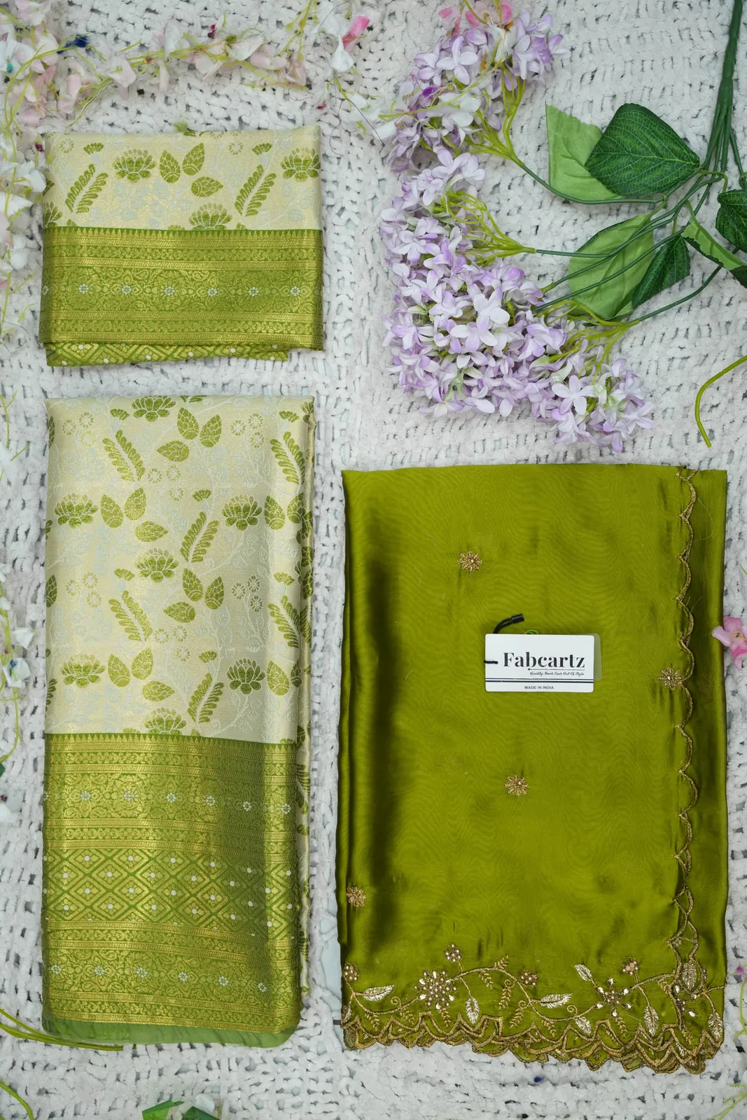 South Indian Festival Traditional Half Saree with Embroidered Blouse & Dupatta Udaya - Image 51
