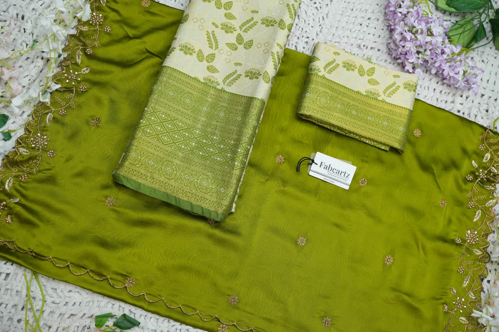 South Indian Festival Traditional Half Saree with Embroidered Blouse & Dupatta Udaya - Image 54