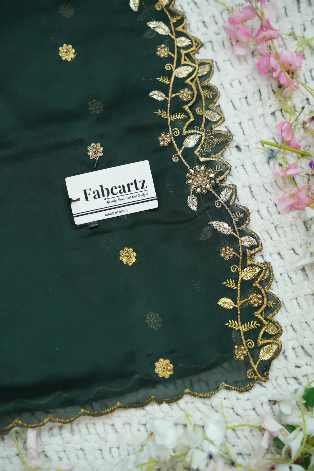 South Indian Festival Traditional Half Saree with Embroidered Blouse & Dupatta Udaya - Image 26