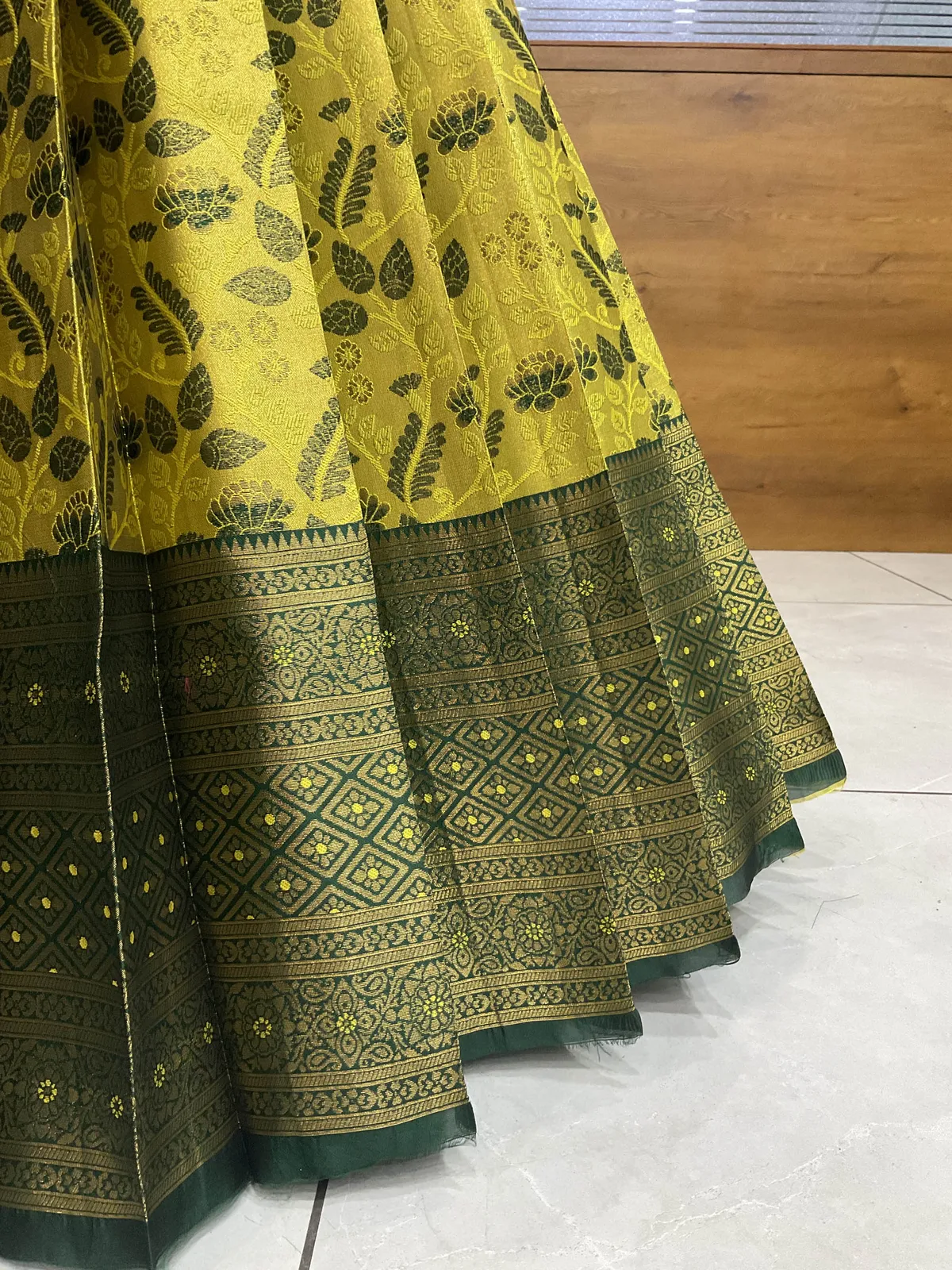 South Indian Festival Traditional Half Saree with Embroidered Blouse & Dupatta Udaya - Image 5
