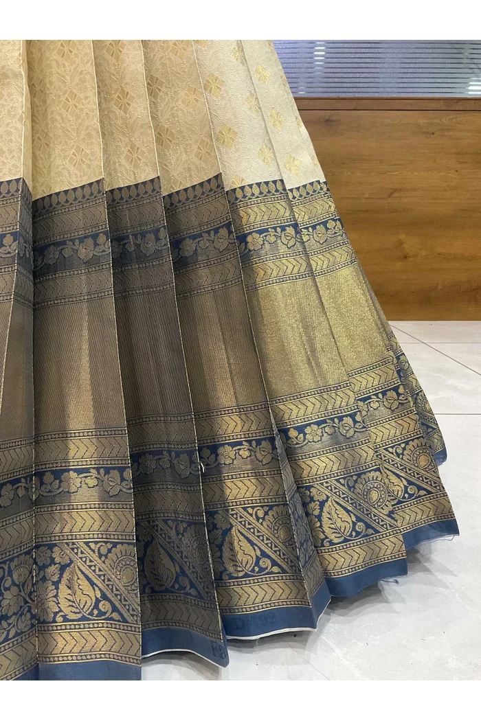 Women's Woven Design zari work Half Saree with Embroidered Blouse and Dupatta Keerthana - Image 6
