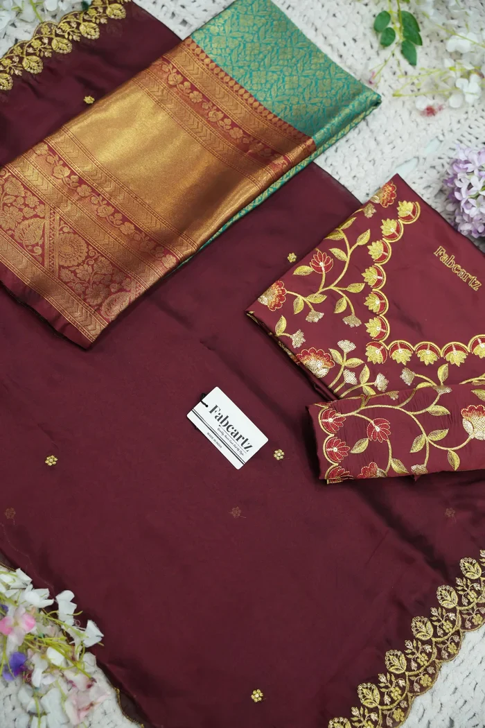 Women's Woven Design zari work Half Saree with Embroidered Blouse and Dupatta Keerthana - Image 68