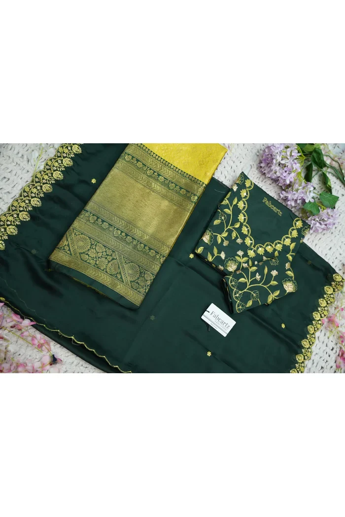 Women's Woven Design zari work Half Saree with Embroidered Blouse and Dupatta Keerthana - Image 86