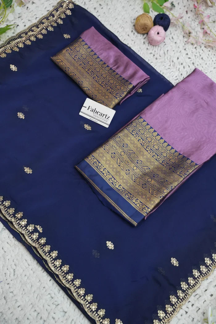 Women's Woven Design zari work Half Saree with Embroidered Blouse and Dupatta Velprita - Image 35