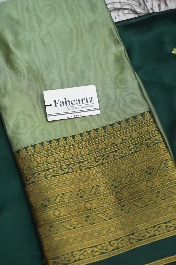Women's Woven Design zari work Half Saree with Embroidered Blouse and Dupatta Velprita - Image 47