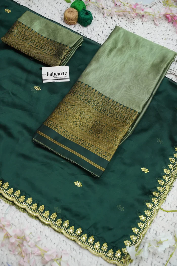 Women's Woven Design zari work Half Saree with Embroidered Blouse and Dupatta Velprita - Image 48