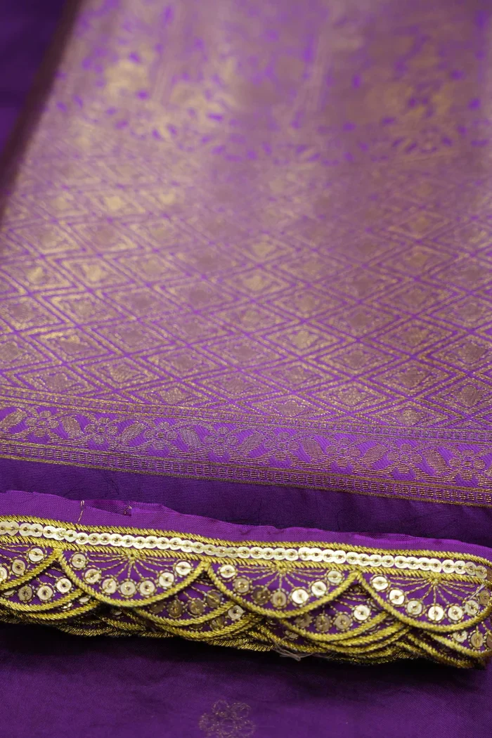 Women's Woven Design zari work Half Saree with Blouse and Rangoli Dupatta Revati Kv - Image 41