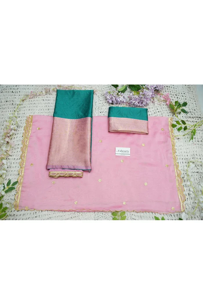 Women's Woven Design zari work Half Saree with Blouse and Rangoli Dupatta Revati Kv - Image 71