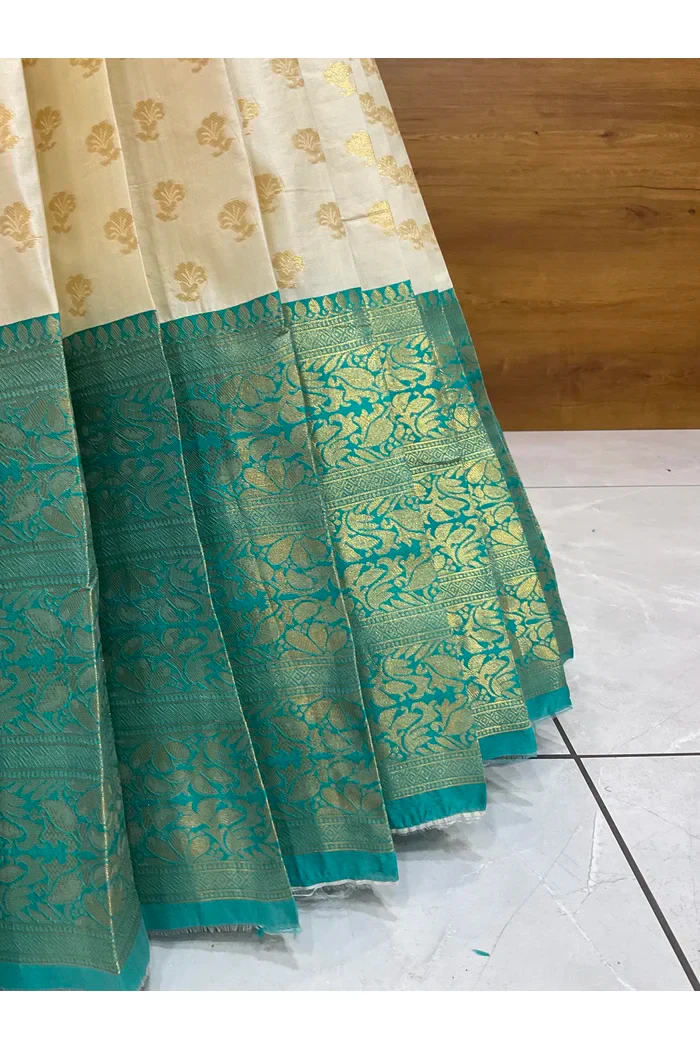 Women's Woven Design zari work Half Saree with Blouse and Rangoli Dupatta Rutuja - Image 30