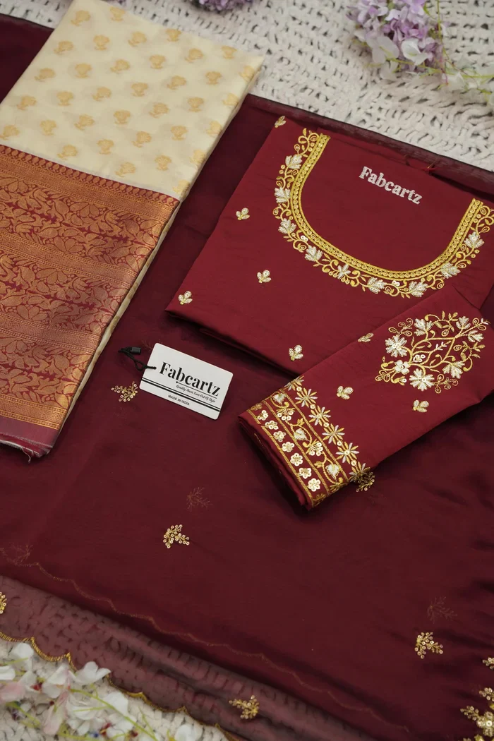 Women's Woven Design zari work Half Saree with Blouse and Rangoli Dupatta Rutuja - Image 52