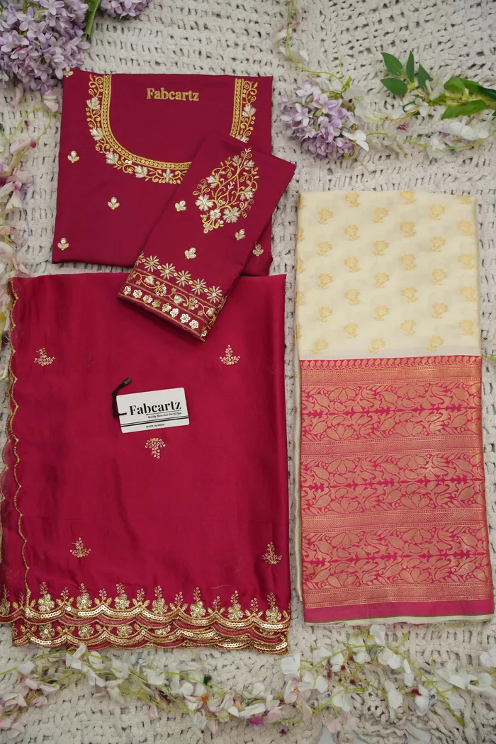 Women's Woven Design zari work Half Saree with Blouse and Rangoli Dupatta Rutuja - Image 64