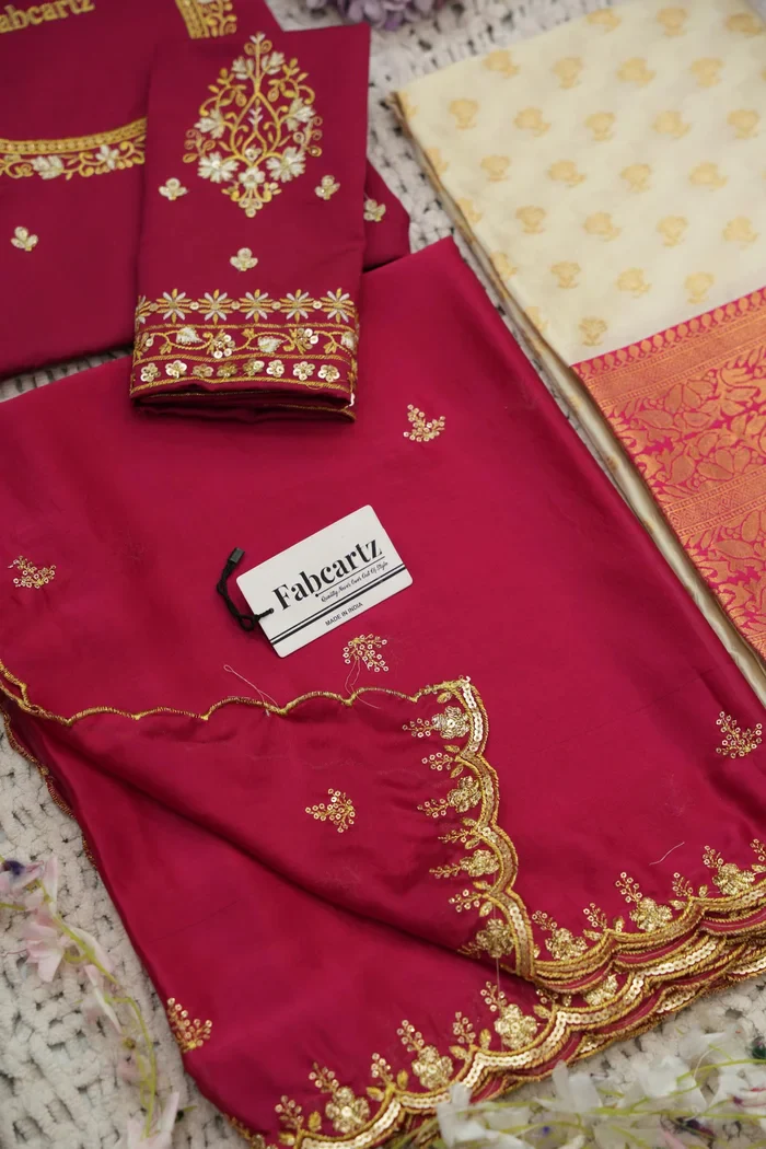 Women's Woven Design zari work Half Saree with Blouse and Rangoli Dupatta Rutuja - Image 65