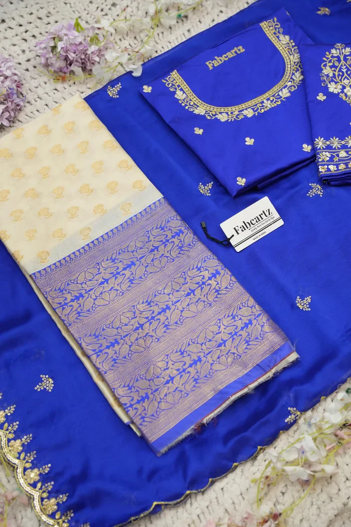 Women's Woven Design zari work Half Saree with Blouse and Rangoli Dupatta Rutuja - Image 86