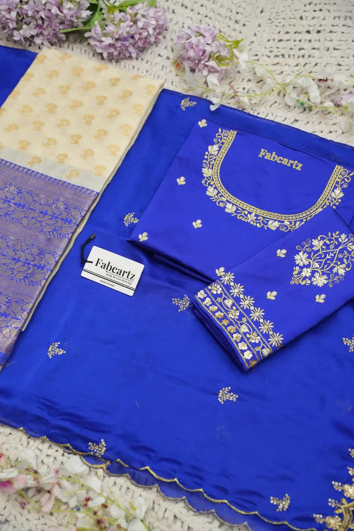 Women's Woven Design zari work Half Saree with Blouse and Rangoli Dupatta Rutuja - Image 87
