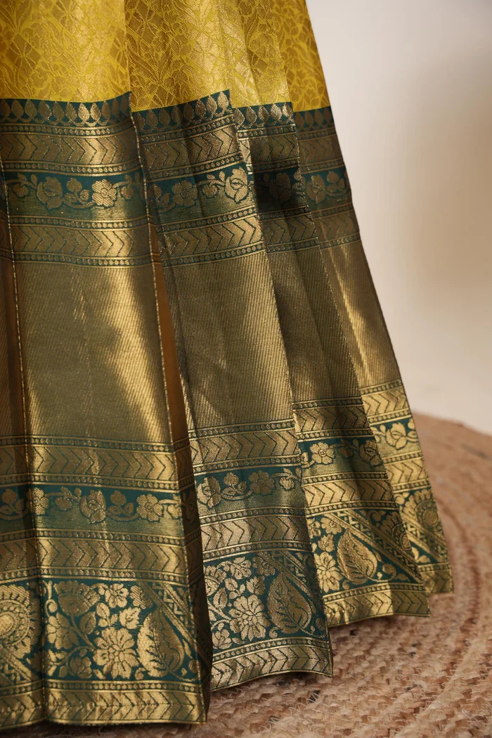 Women's Woven Design zari work Half Saree with Embroidered Blouse and Dupatta Keerthana Kv - Image 51
