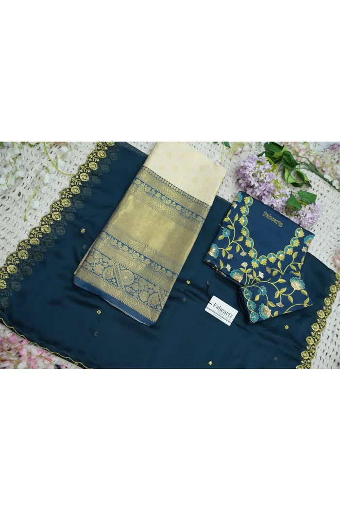 Women's Woven Design zari work Half Saree with Embroidered Blouse and Dupatta Keerthana Kv - Image 58