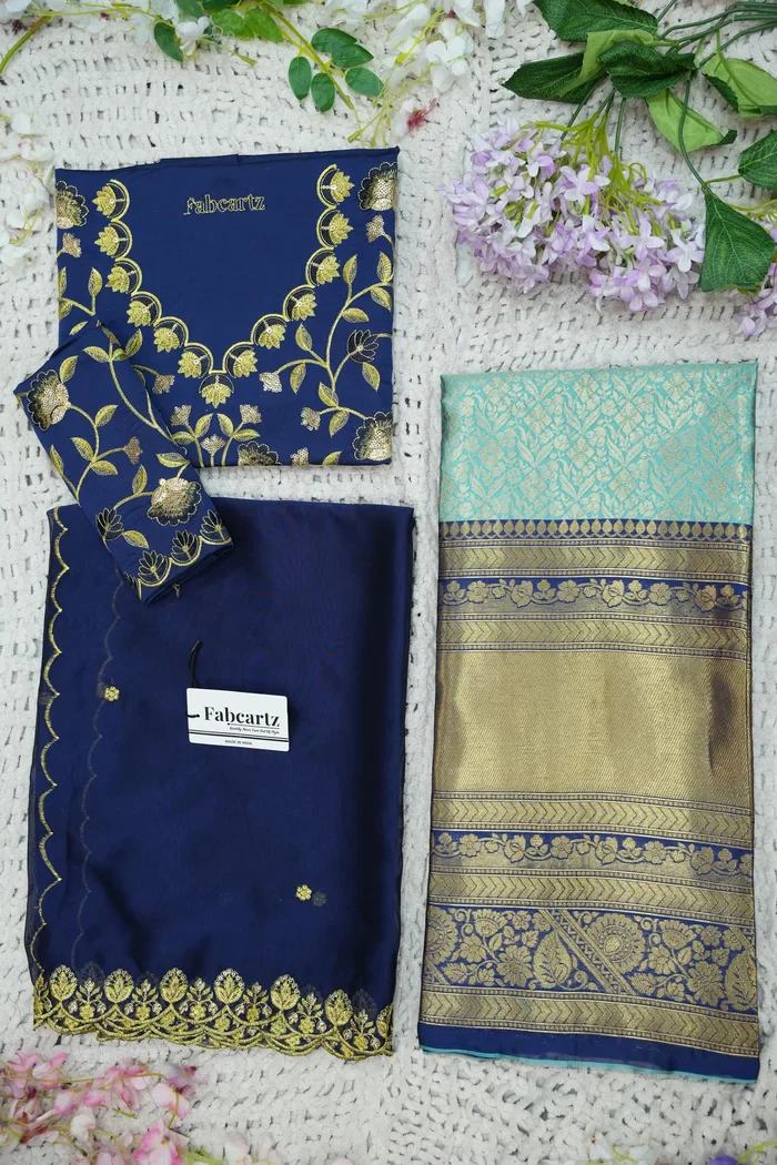 Women's Woven Design zari work Half Saree with Embroidered Blouse and Dupatta Keerthana Kv - Image 94