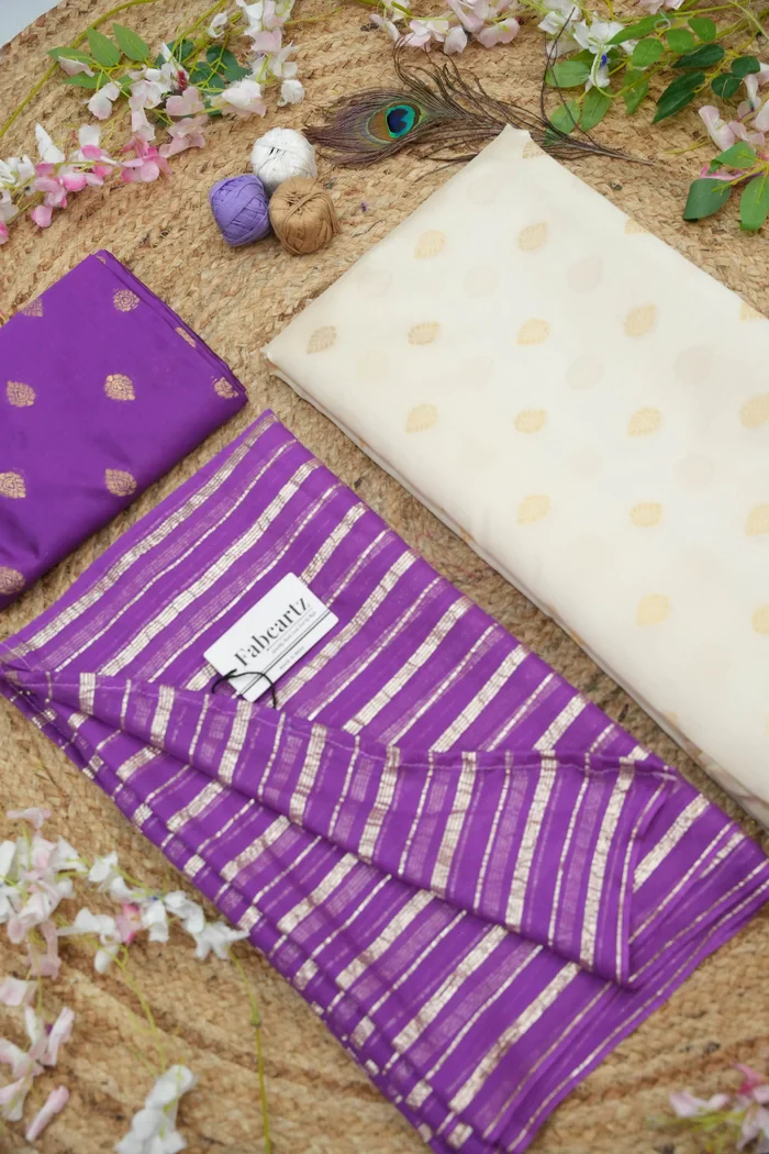 South Indian Festival Traditional Half Saree with Embroidered Blouse & Dupatta Yamuna - Image 16