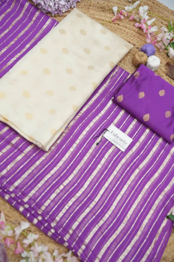 South Indian Festival Traditional Half Saree with Embroidered Blouse & Dupatta Yamuna - Image 18